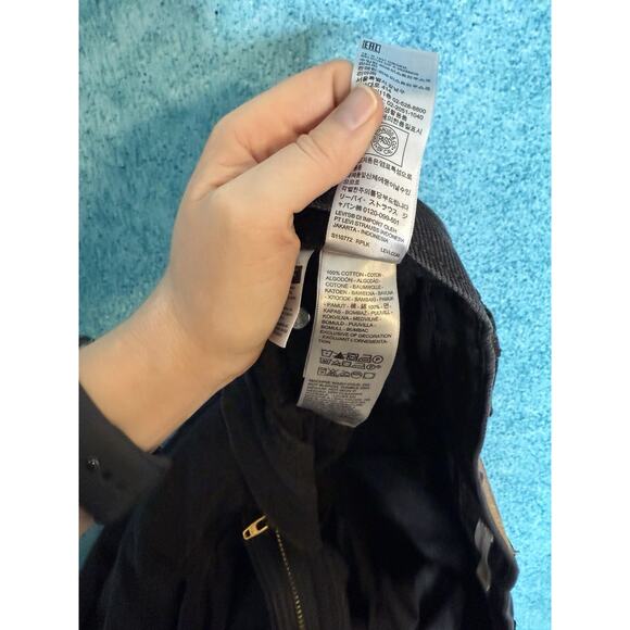 Levi's Women's High-Rise Cinch Baggy Carpenter Jeans Size 25 Fits 26x30 Black - Picture 16 of 16